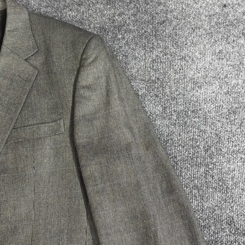 Jos A Bank Blazer Mens 46 Long Gray Silk Wool 2 Button Sport Coat Jacket